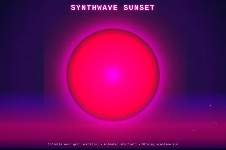 Synthwave sunset