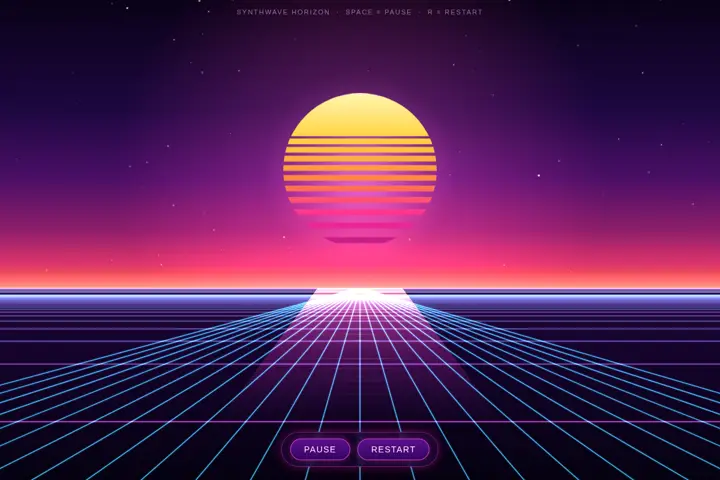 Synthwave sunset