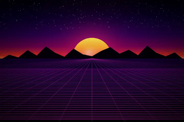 Synthwave sunset