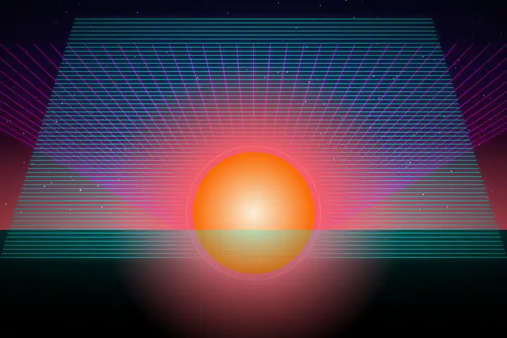 Synthwave sunset