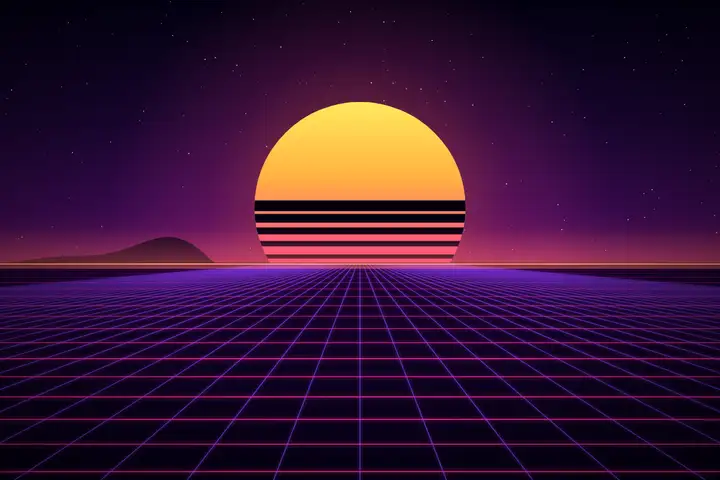 Synthwave sunset