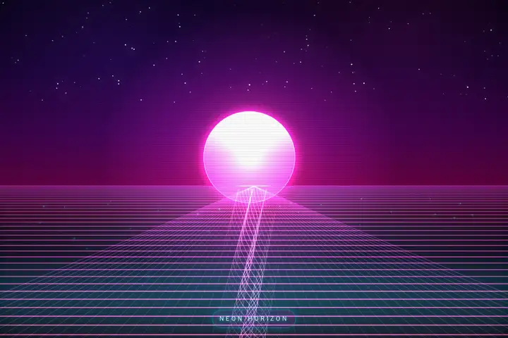 Synthwave sunset