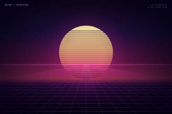 Synthwave sunset