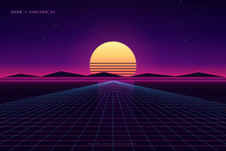 Synthwave sunset