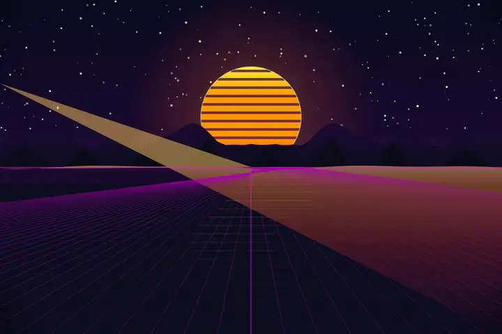 Synthwave sunset
