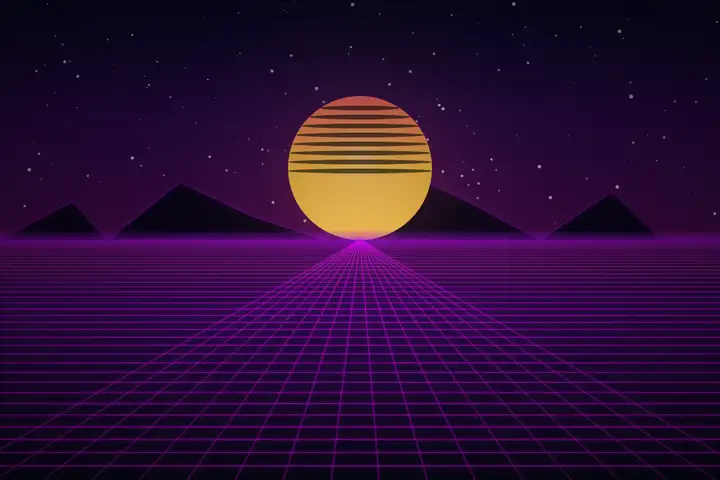 Synthwave sunset