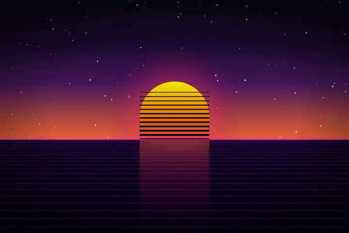 Synthwave sunset