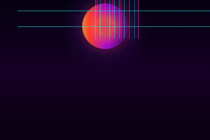 Synthwave sunset