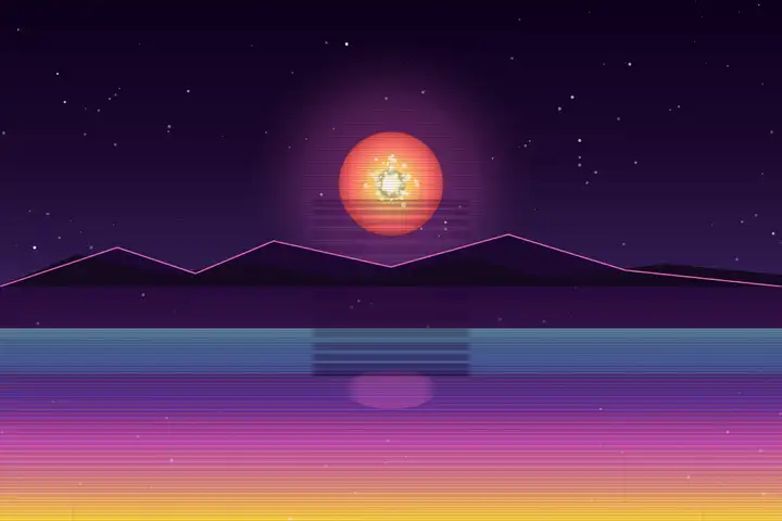 Synthwave sunset