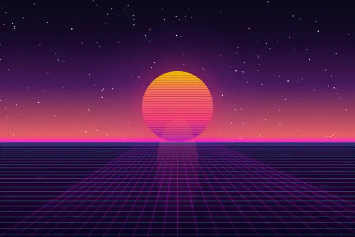 Synthwave sunset