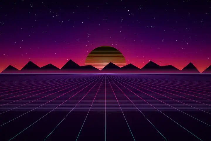 Synthwave sunset