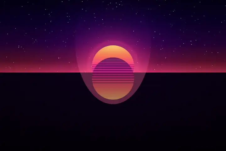 Synthwave sunset