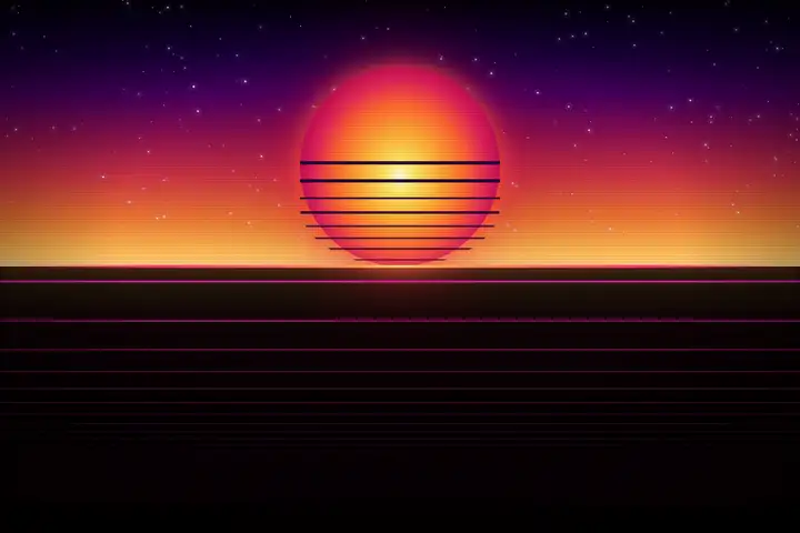 Synthwave sunset