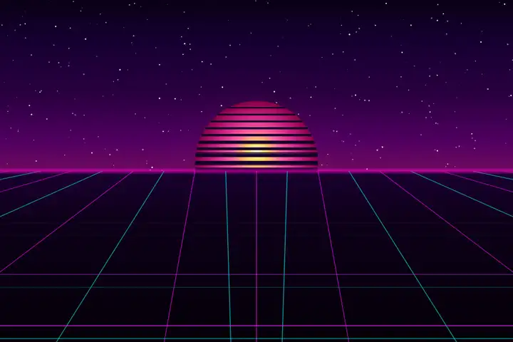 Synthwave sunset