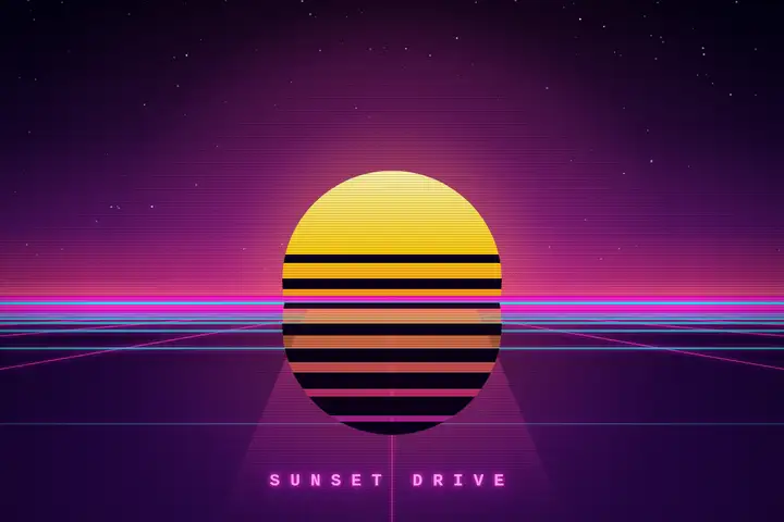 Synthwave sunset