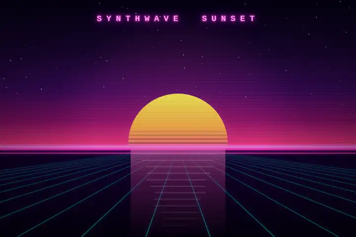 Synthwave sunset