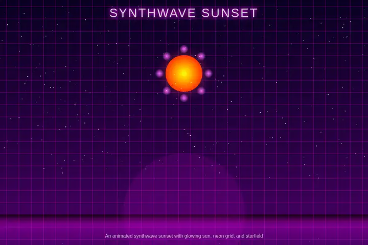 Synthwave sunset
