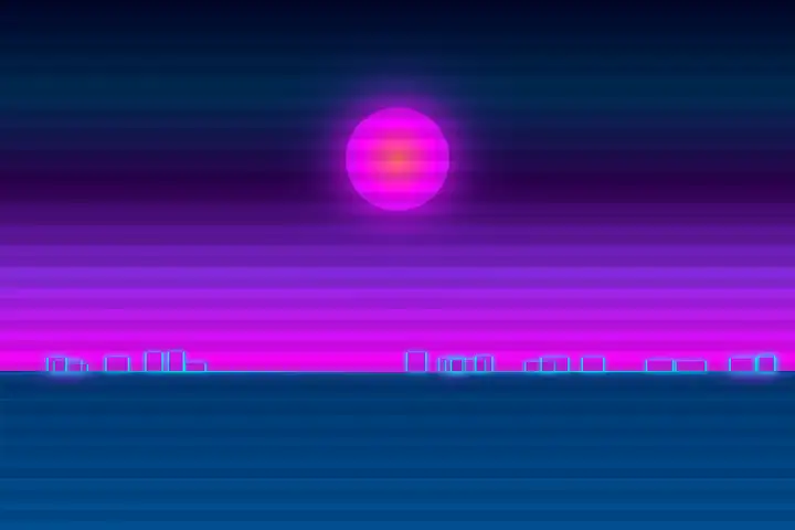 Synthwave sunset