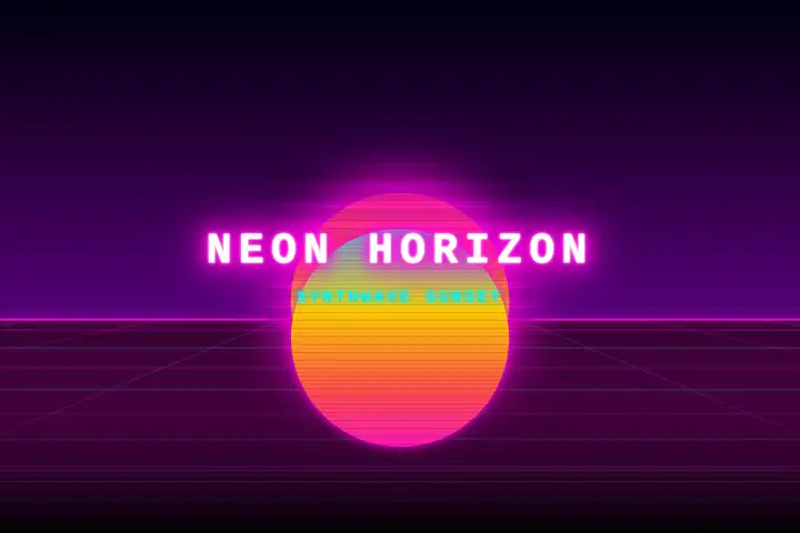 Synthwave sunset