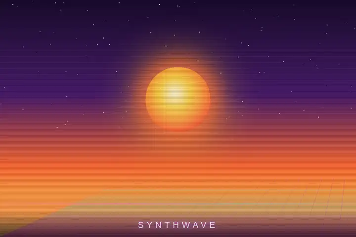 Synthwave sunset