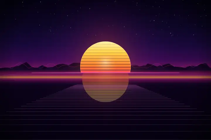 Synthwave sunset
